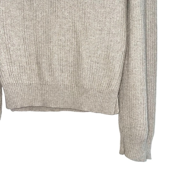Nanushka Bambi V-neck Sweater ribbed polo wool cashmere beige women’s XS - Picture 8 of 12